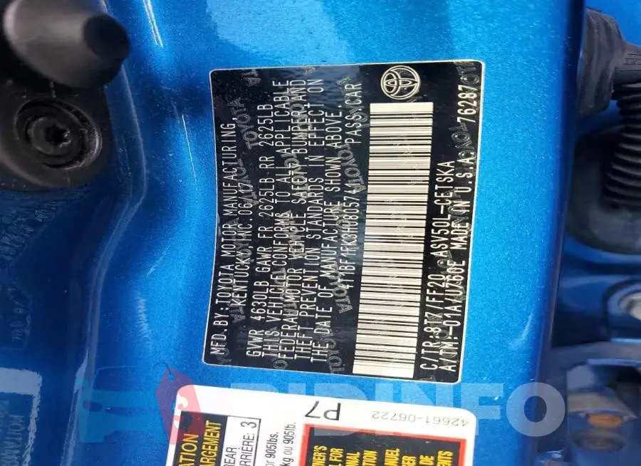 4T1BF1FK3HU805741 Photo# 12