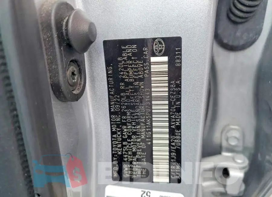 4T1G11AK5PU731443 Photo# 12