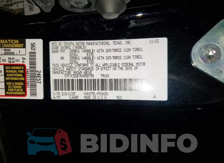 5TFVC5DB7RX050758 Photo# 13