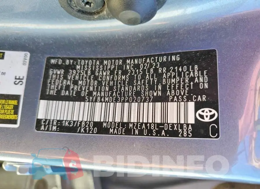 5YFB4MDE3PP020737 Photo# 12