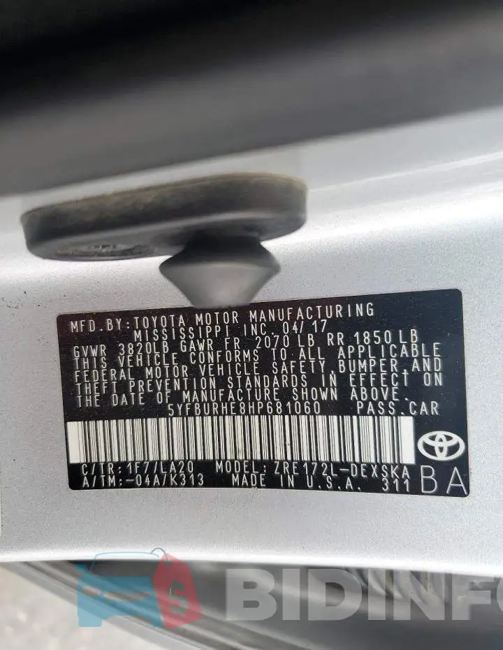 5YFBURHE8HP681060 Photo# 13