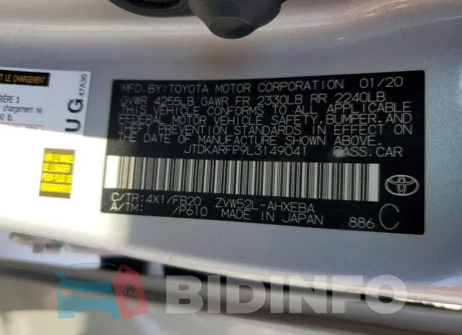 JTDKARFP9L3149041 Photo# 13