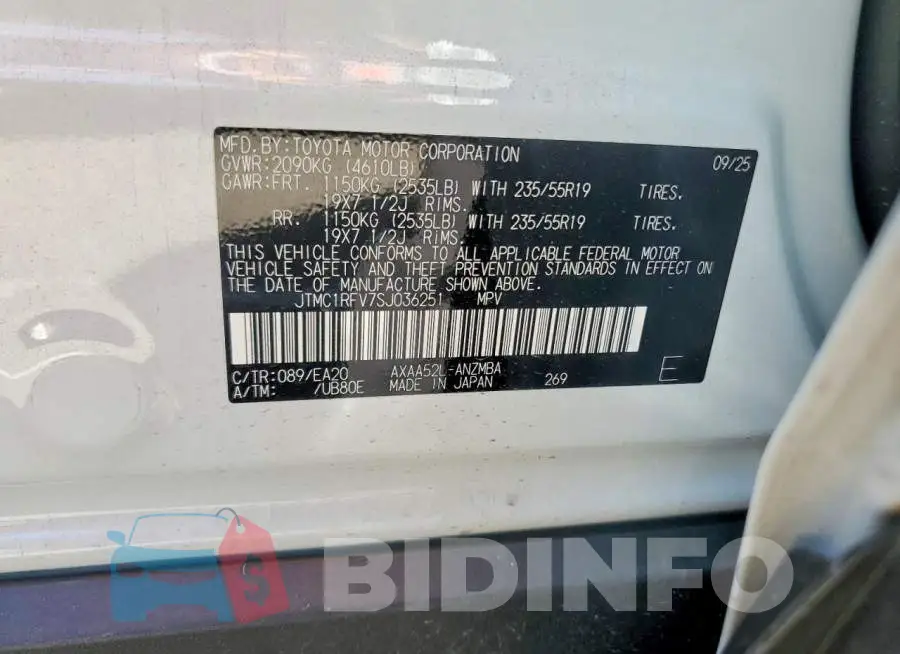 JTMC1RFV7SJ036251 Photo# 14