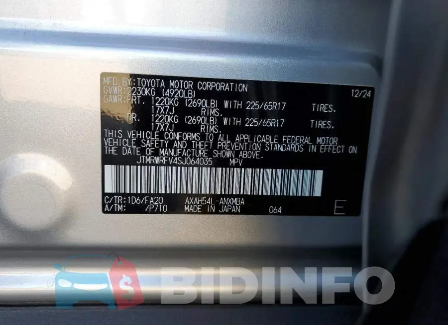 JTMRWRFV4SJ064035 Photo# 13
