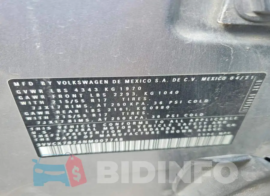 3VVCX7B24NM007748 Photo# 13