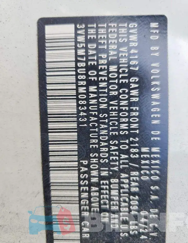 3VW5M7BU8RM083431 Photo# 13