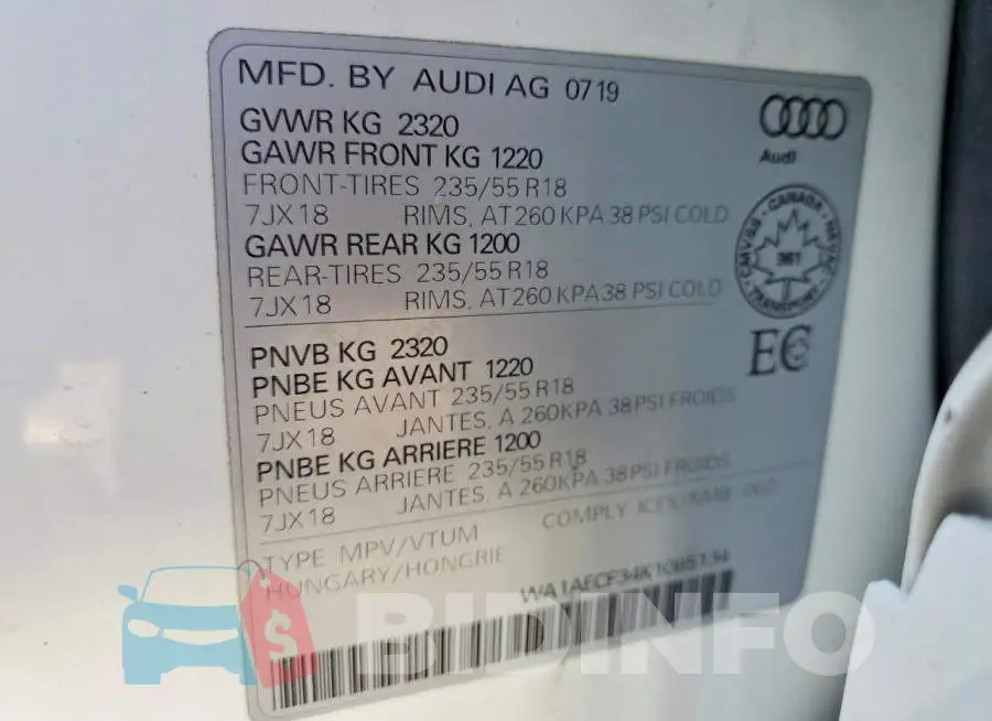 WA1AECF34K1085134 Photo# 13