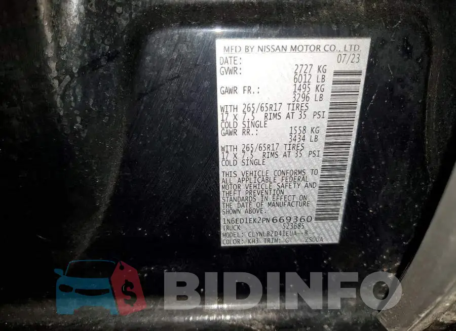 1N6ED1EK2PN669360 Photo# 13