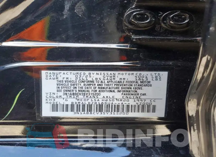 3N1AB8CV3SY315200 Photo# 12