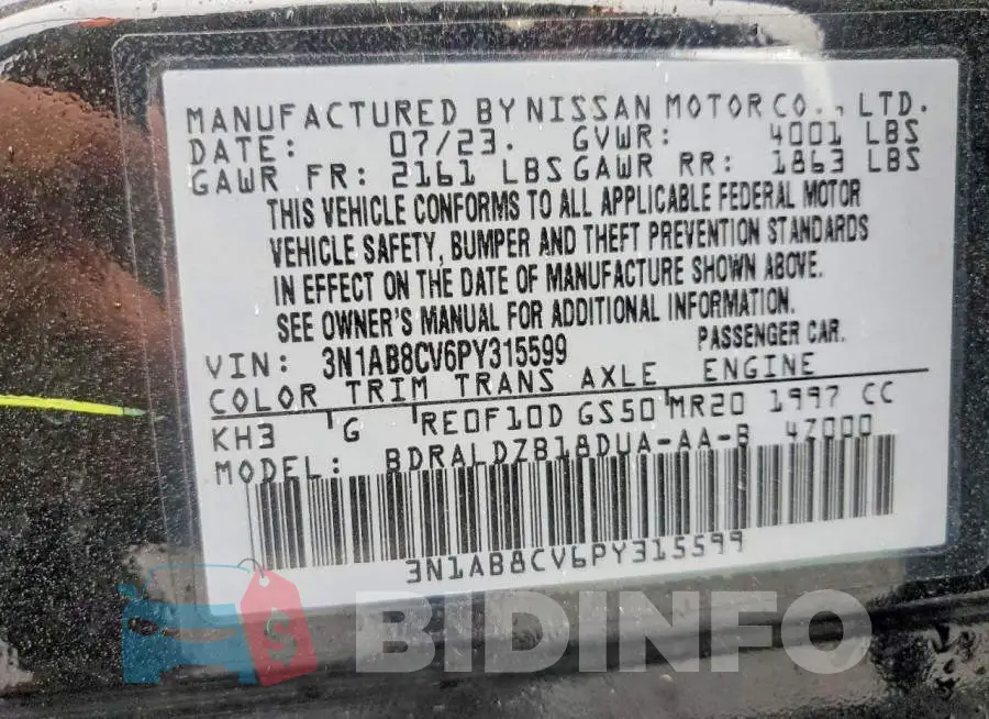 3N1AB8CV6PY315599 Photo# 12