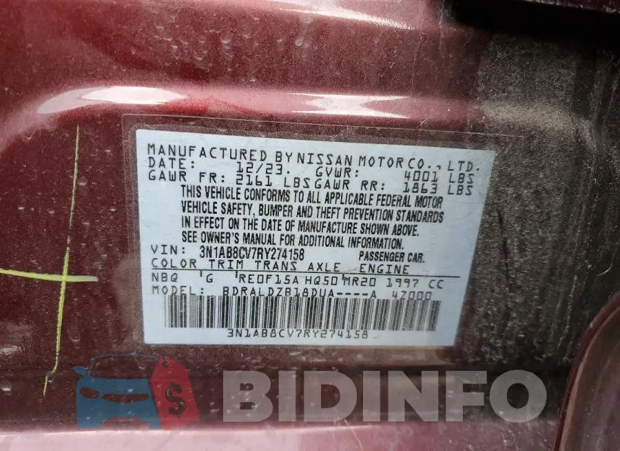 3N1AB8CV7RY274158 Photo# 12