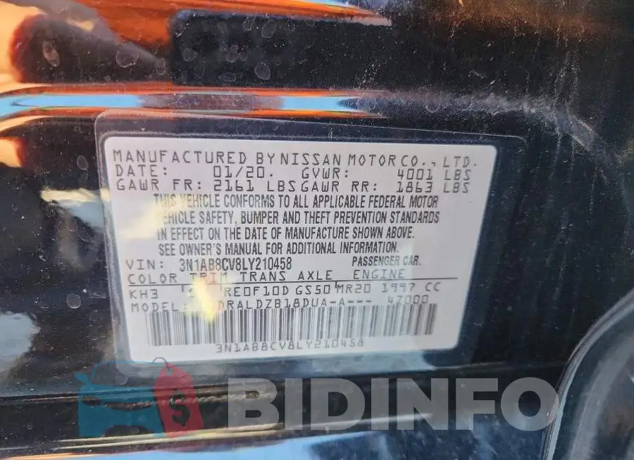 3N1AB8CV8LY210458 Photo# 12