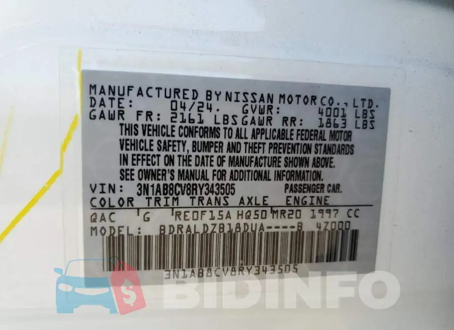 3N1AB8CV8RY343505 Photo# 12