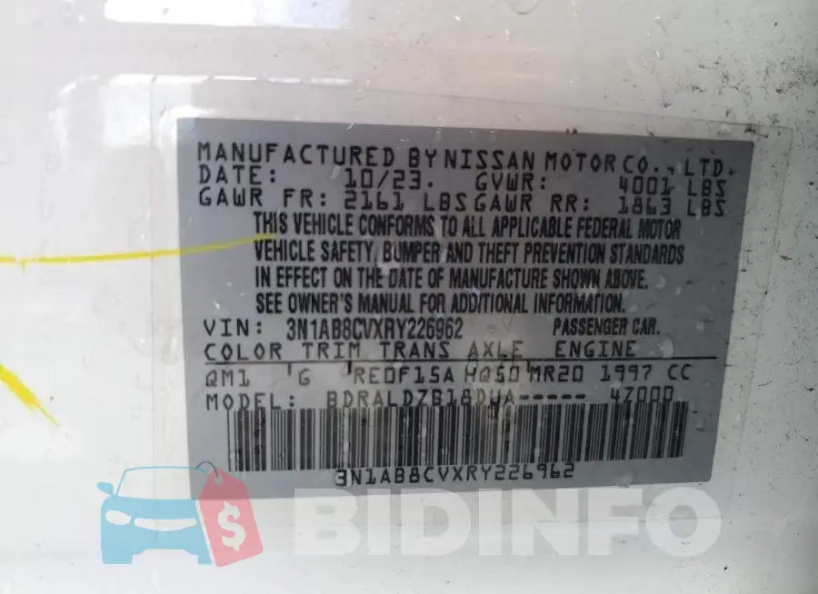 3N1AB8CVXRY226962 Photo# 13