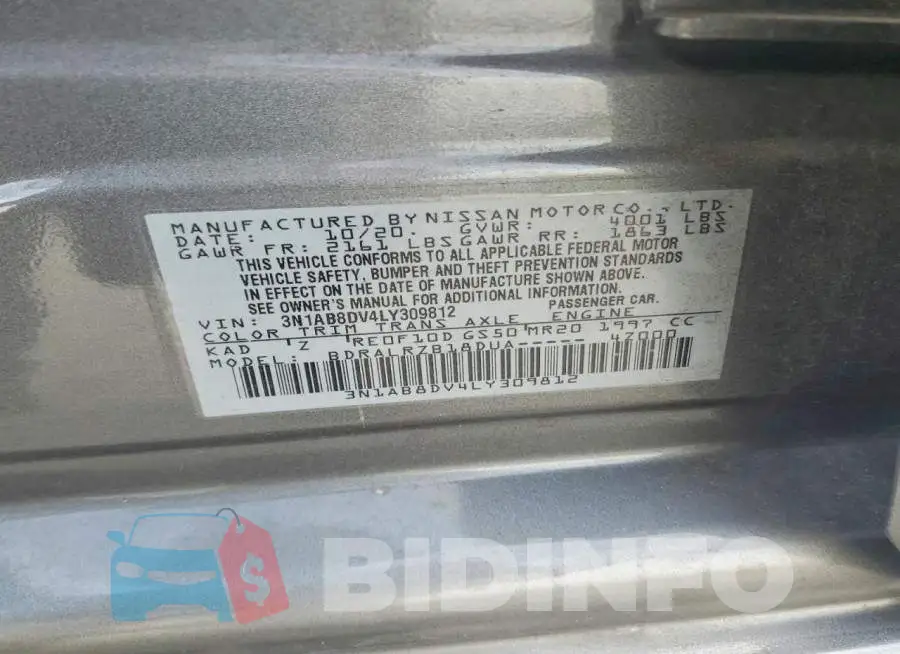 3N1AB8DV4LY309812 Photo# 12