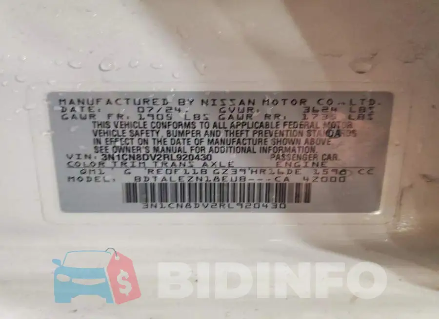 3N1CN8DV2RL920430 Photo# 13
