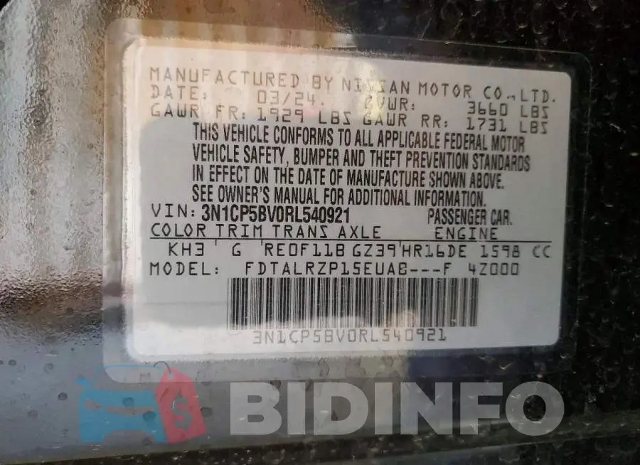 3N1CP5BV0RL540921 Photo# 14