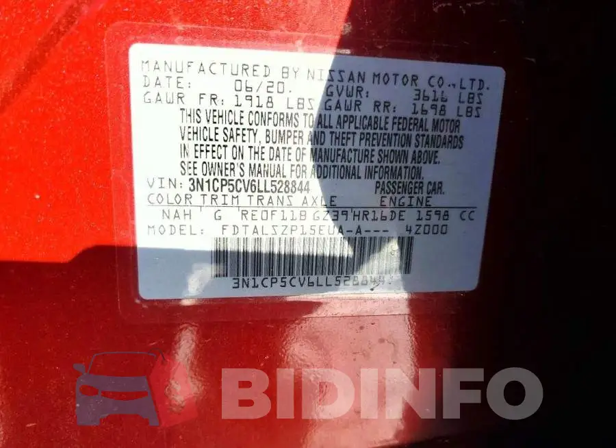 3N1CP5CV6LL528844 Photo# 12