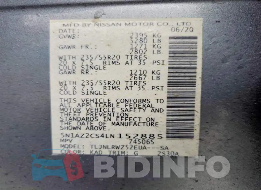 5N1AZ2CS4LN152885 Photo# 14