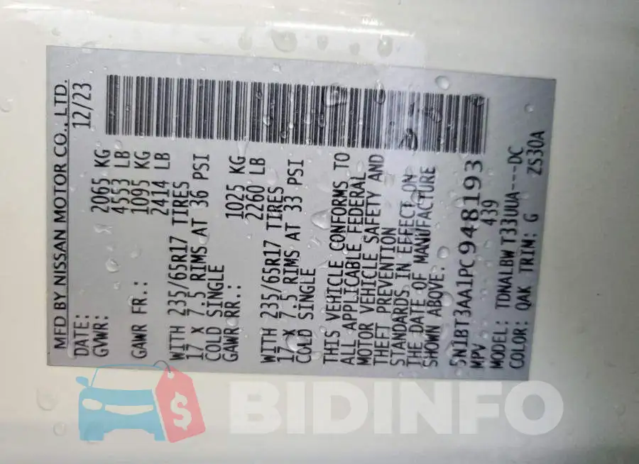 5N1BT3AA1PC948193 Photo# 13