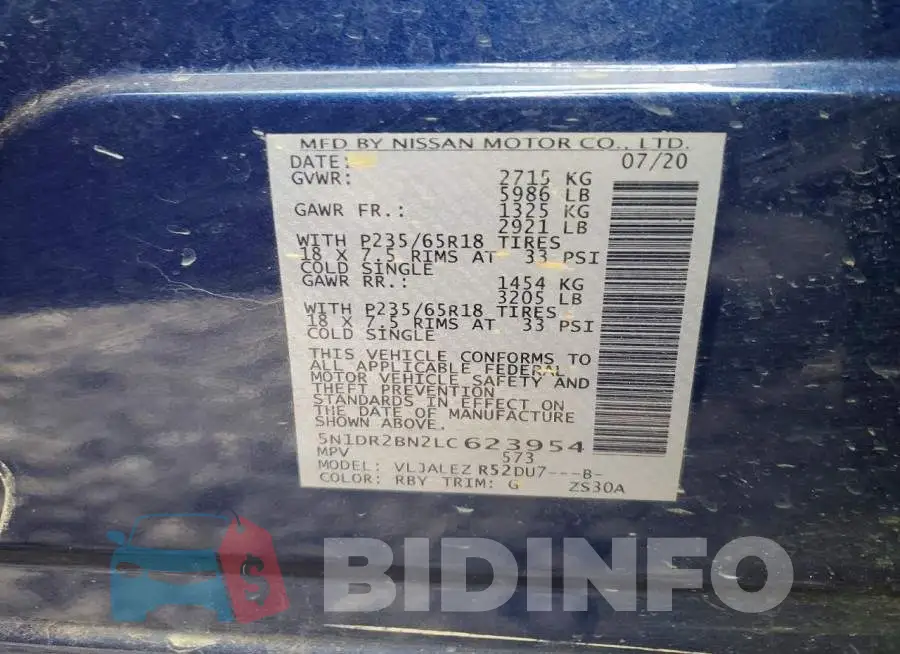 5N1DR2BN2LC623954 Photo# 13