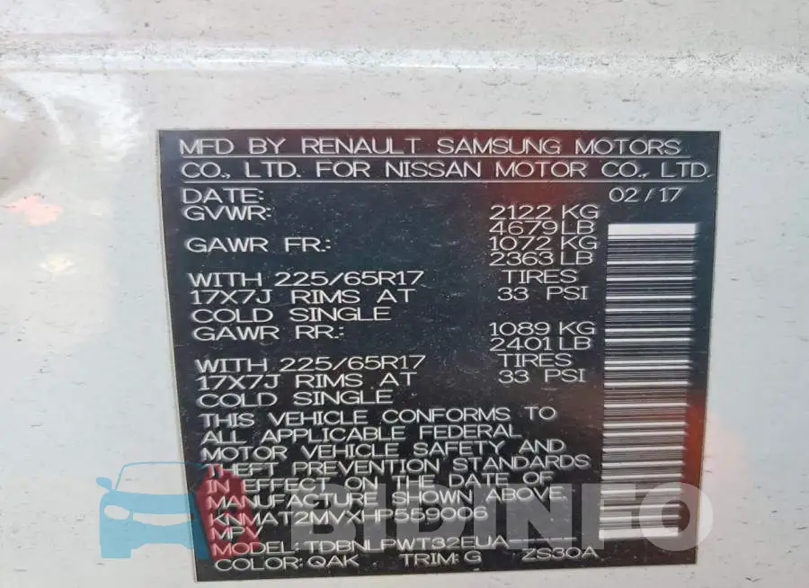 KNMAT2MVXHP559006 Photo# 13