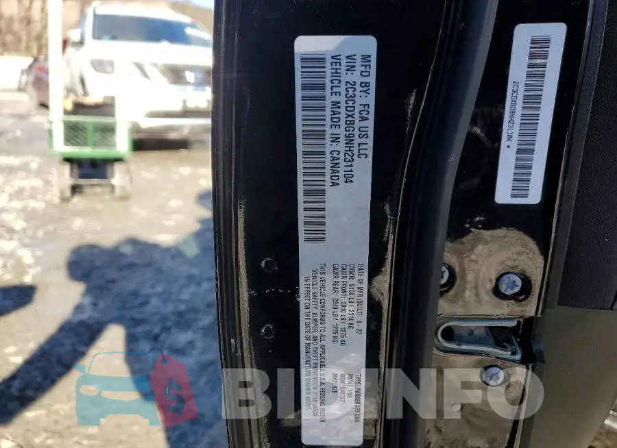 2C3CDXBG9NH231104 Photo# 12