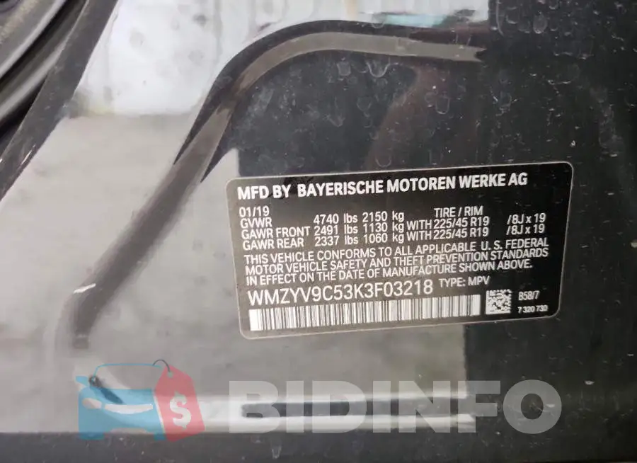 WMZYV9C53K3F03218 Photo# 14