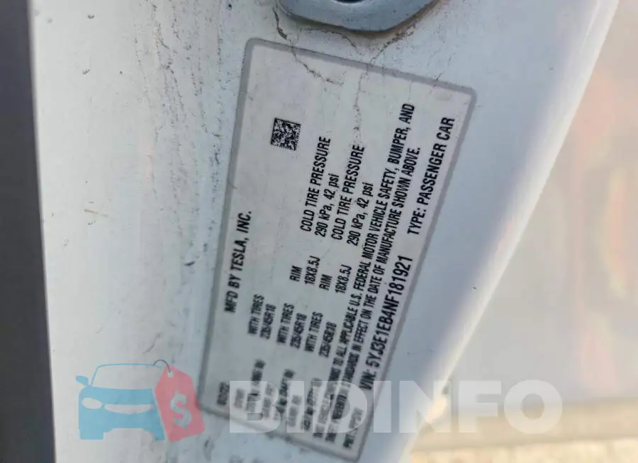 5YJ3E1EB4NF181921 Photo# 13