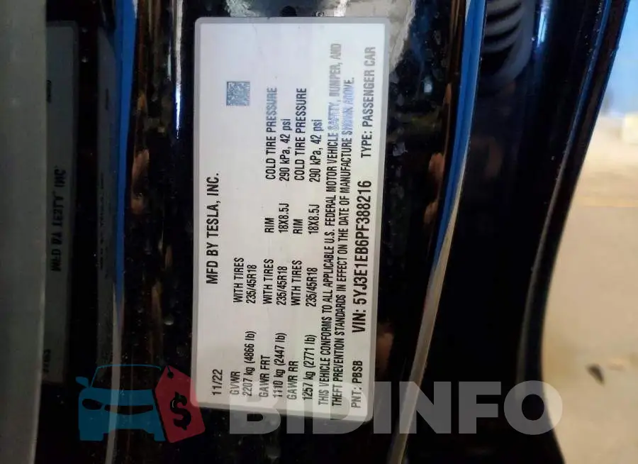 5YJ3E1EB6PF388216 Photo# 13