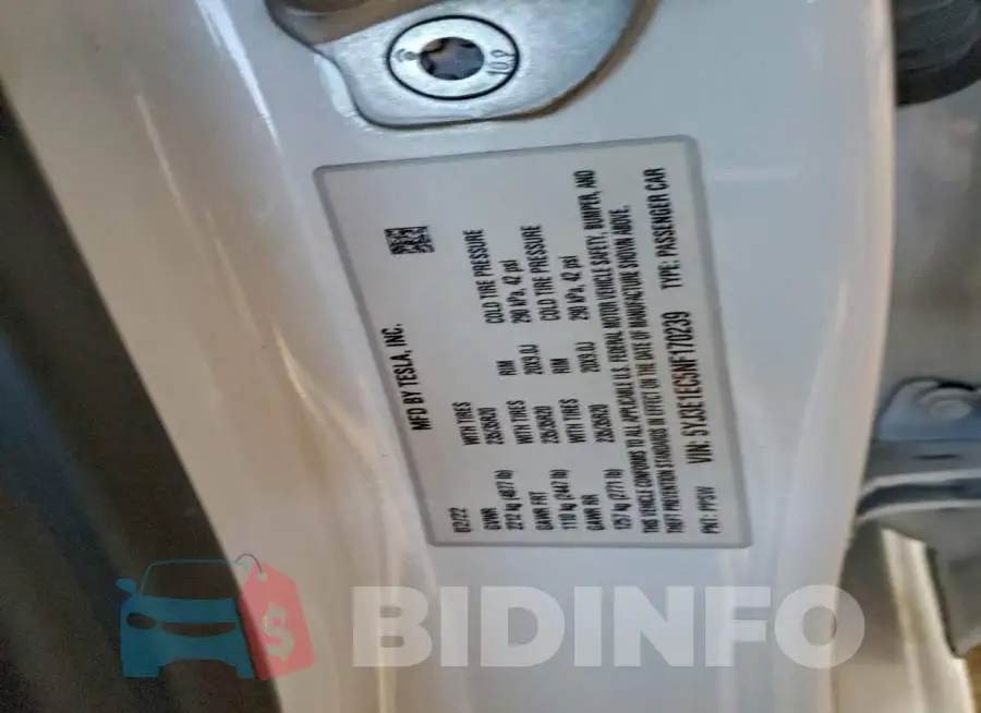 5YJ3E1EC5NF170239 Photo# 12