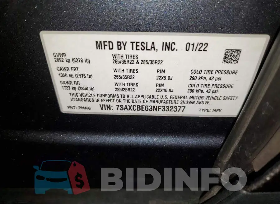 7SAXCBE63NF332377 Photo# 14