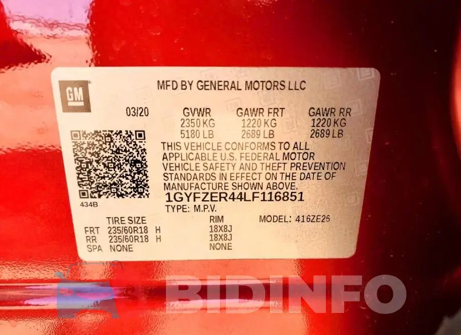 1GYFZER44LF116851 Photo# 14