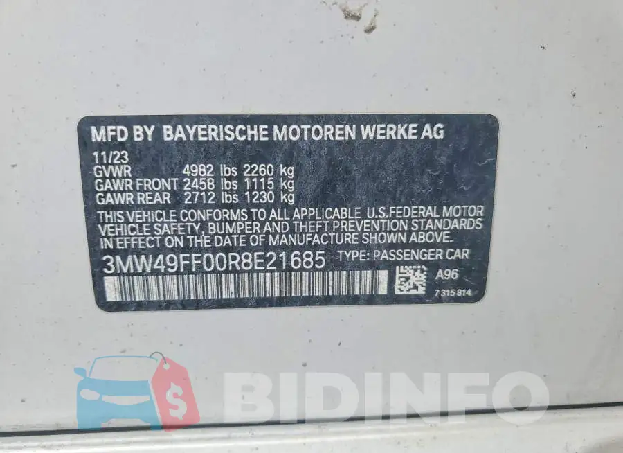 3MW49FF00R8E21685 Photo# 12