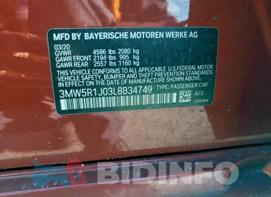 3MW5R1J03L8B34749 Photo# 12
