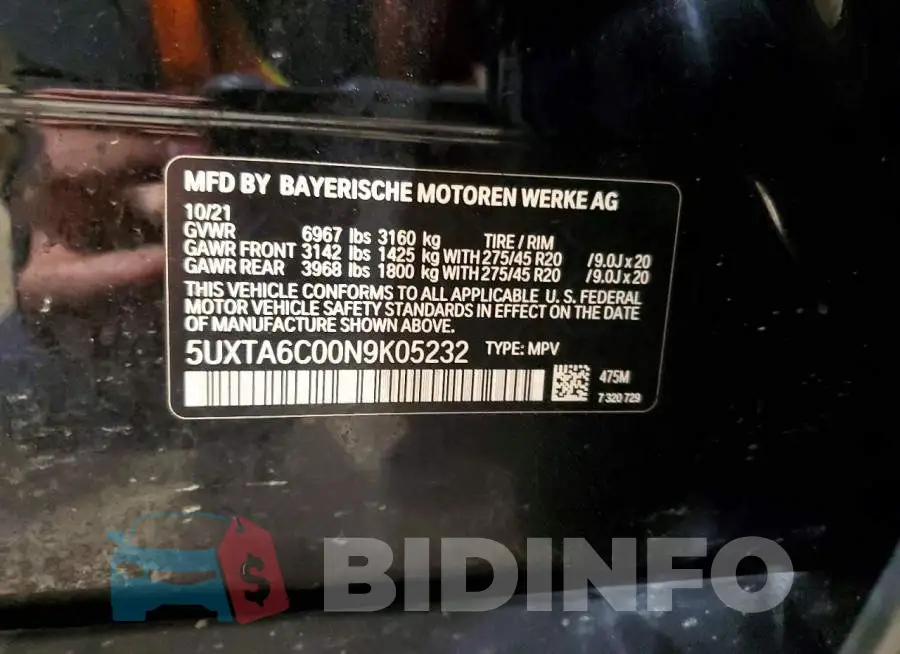 5UXTA6C00N9K05232 Photo# 13