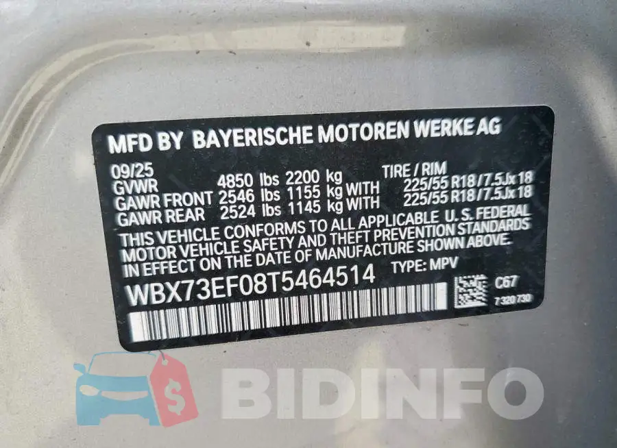 WBX73EF08T5464514 Photo# 13