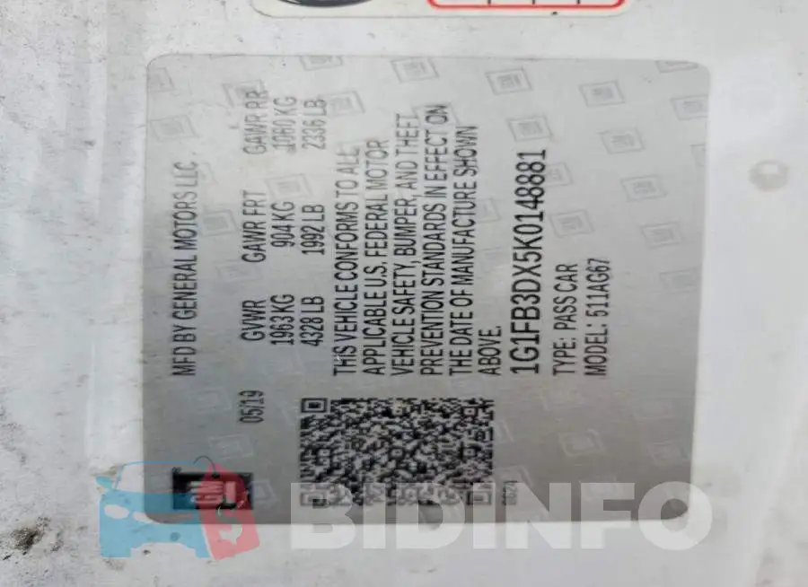 1G1FB3DX5K0148881 Photo# 13