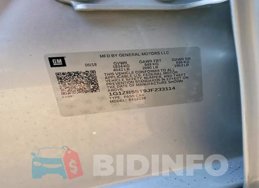 1G1ZB5ST9JF233114 Photo# 12