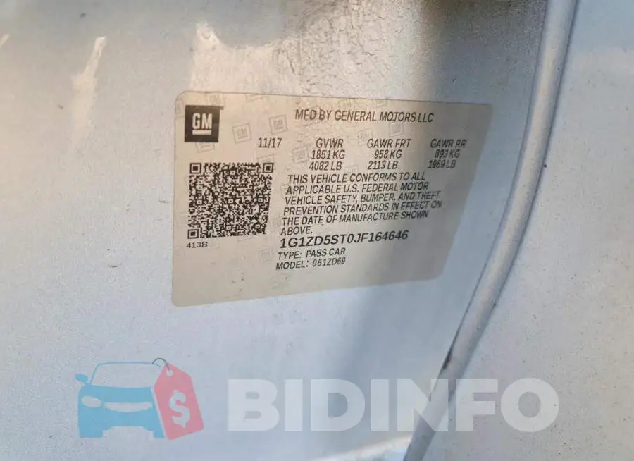 1G1ZD5ST0JF164646 Photo# 12