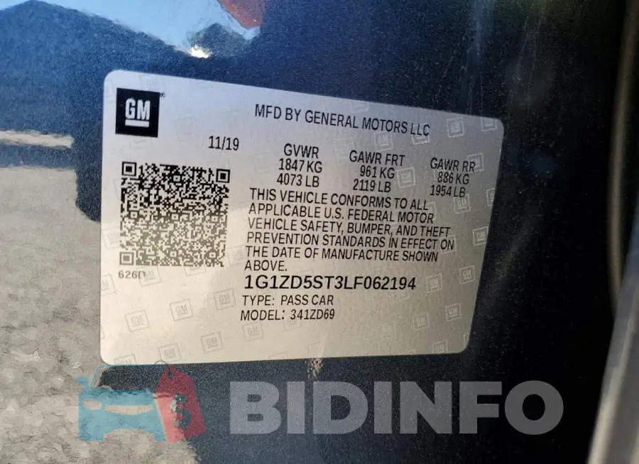 1G1ZD5ST3LF062194 Photo# 12
