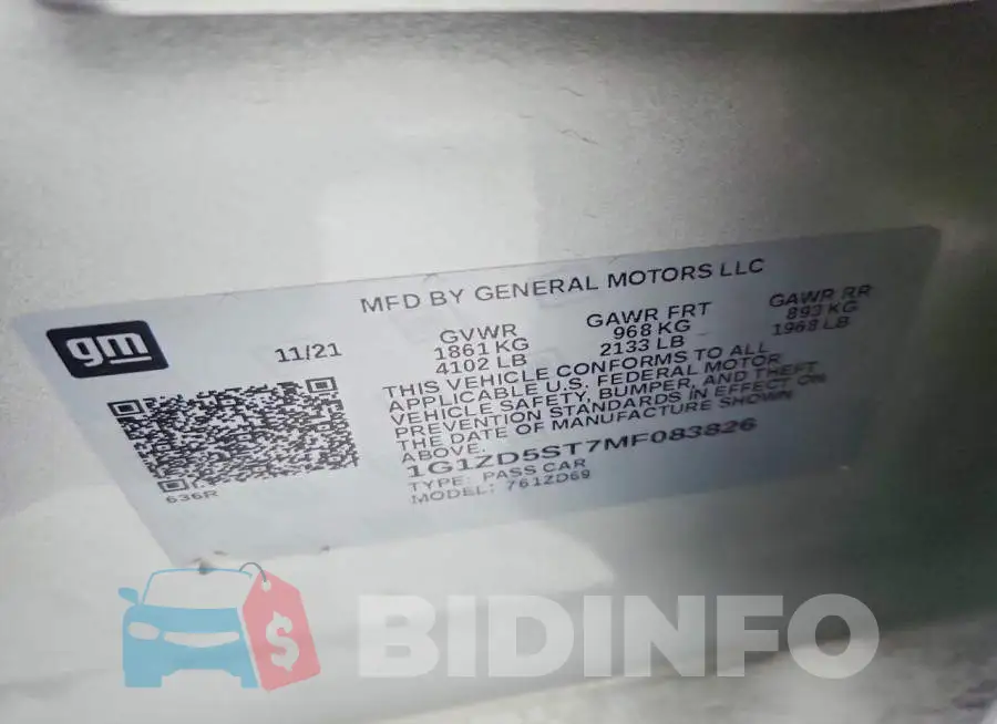 1G1ZD5ST7MF083826 Photo# 12