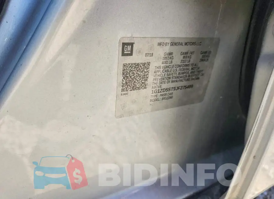 1G1ZD5ST9JF275499 Photo# 12