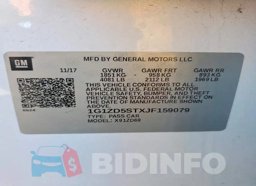1G1ZD5STXJF159079 Photo# 12