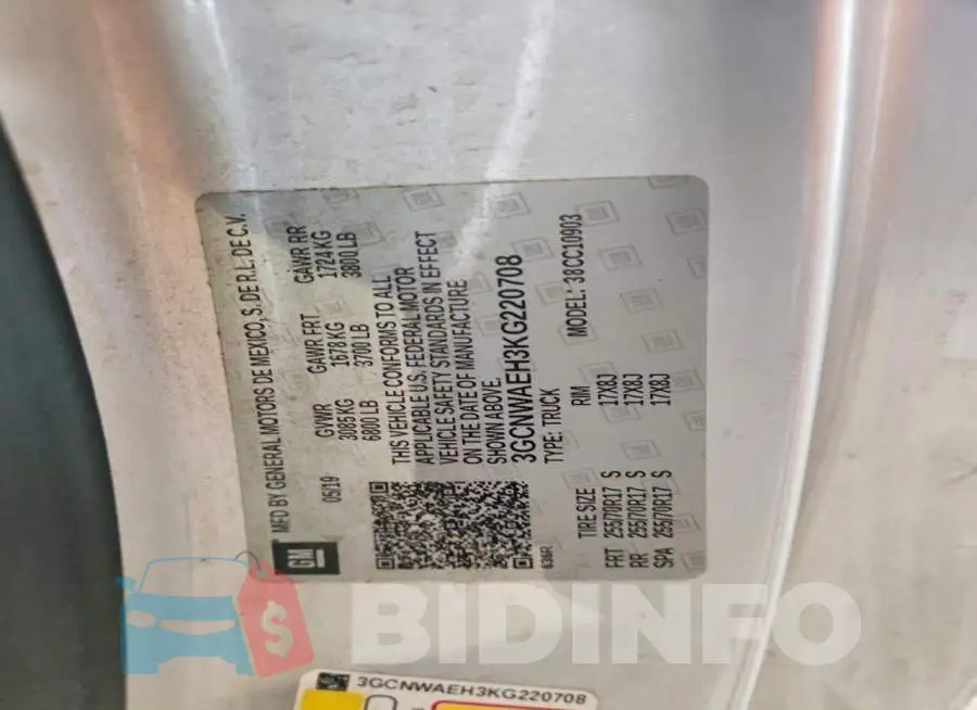 3GCNWAEH3KG220708 Photo# 13