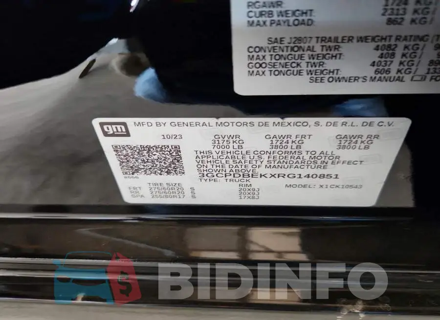 3GCPDBEKXRG140851 Photo# 12