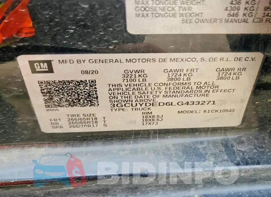 3GCUYDED6LG433271 Photo# 13