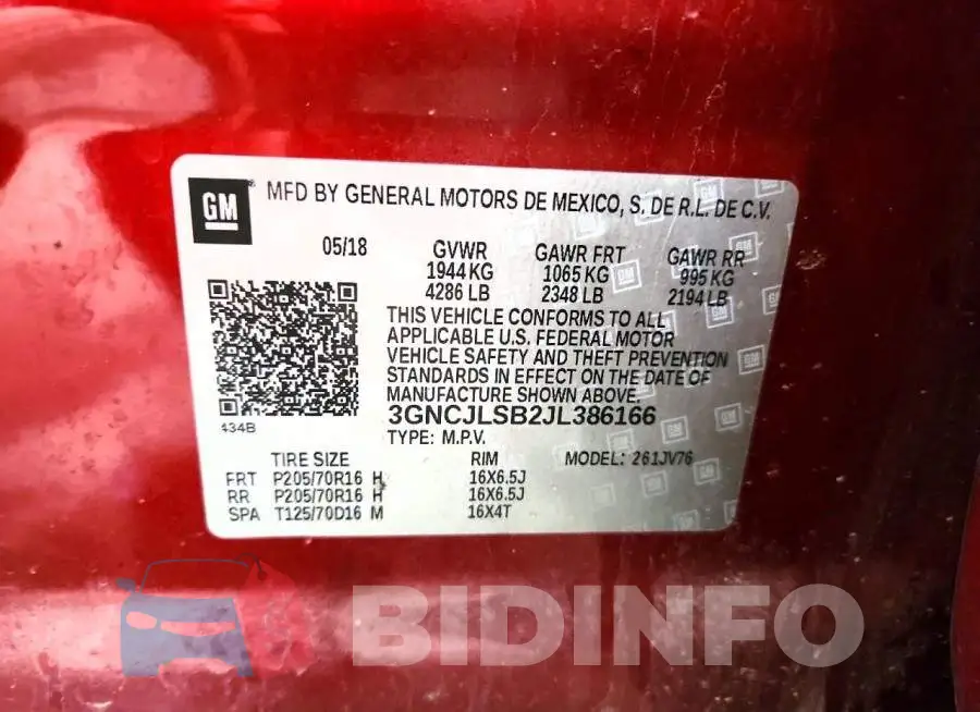 3GNCJLSB2JL386166 Photo# 12