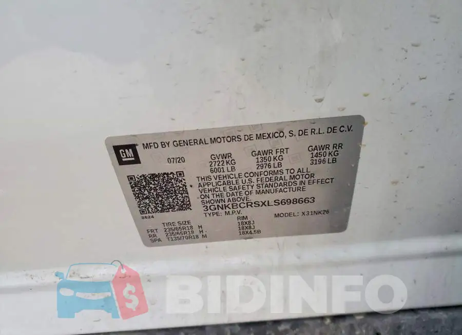 3GNKBCRSXLS698663 Photo# 13