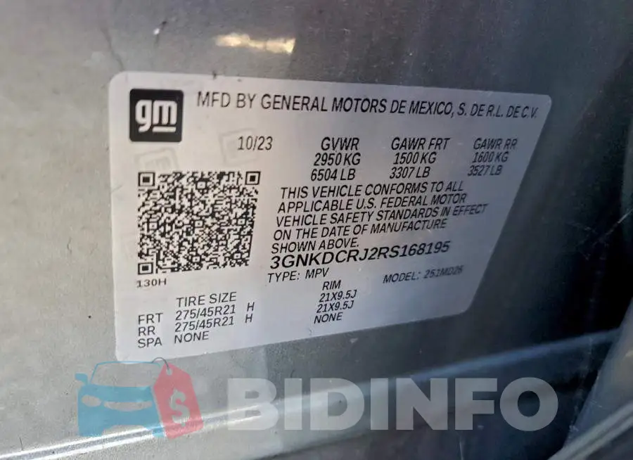 3GNKDCRJ2RS168195 Photo# 13